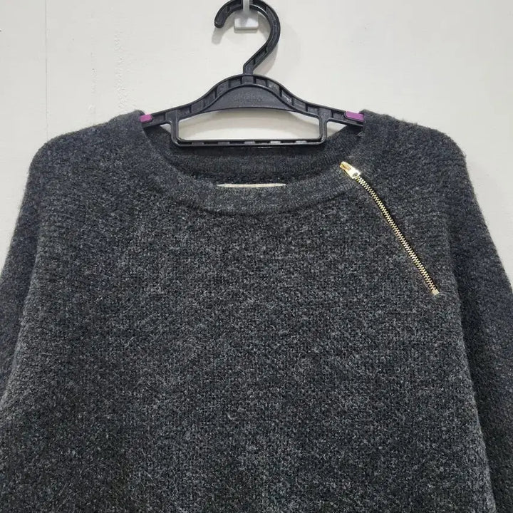 [BUNJANG] Abercrombie &amp; Fitch Neck Zip Round Knit Sweater / [M] 아베크롬비 넥 지퍼 라운드 니트 여성 M 다크그레이