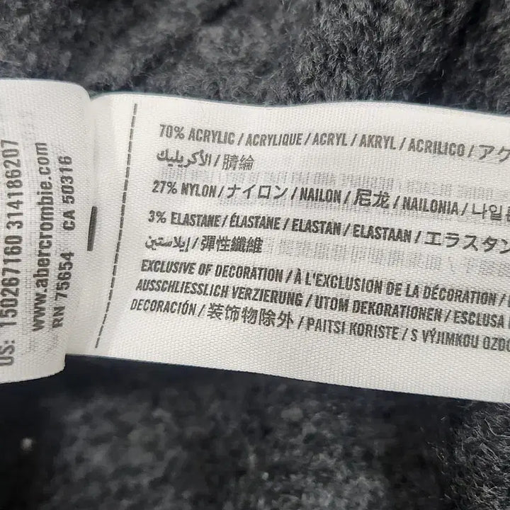 [BUNJANG] Abercrombie &amp; Fitch Neck Zip Round Knit Sweater / [M] 아베크롬비 넥 지퍼 라운드 니트 여성 M 다크그레이