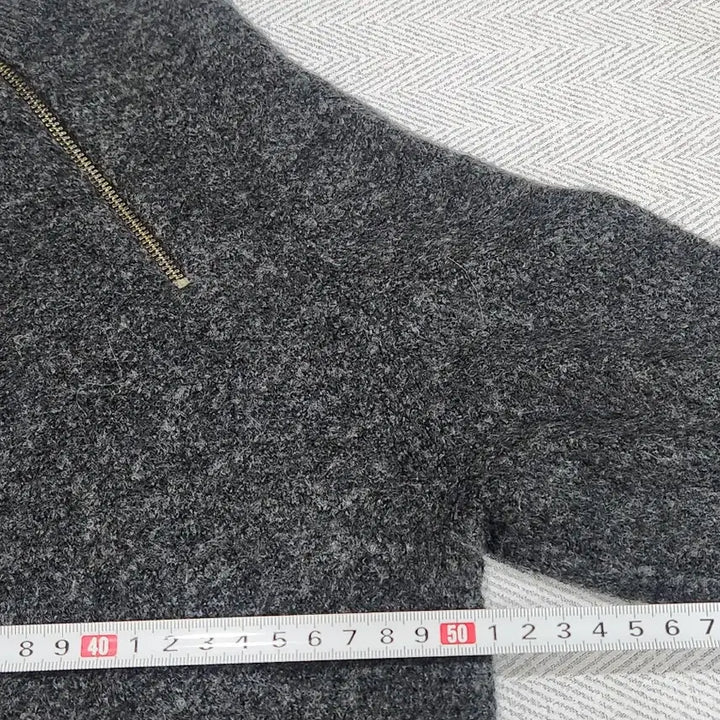 [BUNJANG] Abercrombie &amp; Fitch Neck Zip Round Knit Sweater / [M] 아베크롬비 넥 지퍼 라운드 니트 여성 M 다크그레이