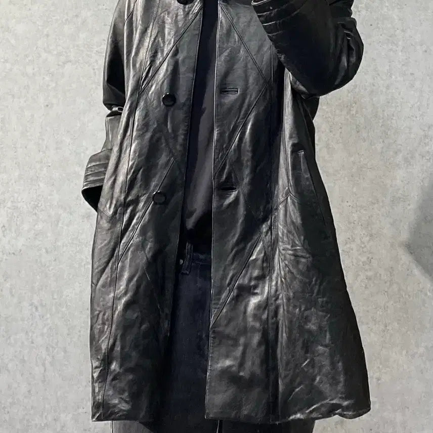 [BUNJANG] Pierre Balmain 90s Sheepskin Leather Coat / [F] 90s Pierre Balmain 발망 양가죽 레더코트