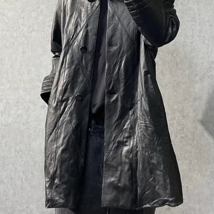 [BUNJANG] Pierre Balmain 90s Sheepskin Leather Coat / [F] 90s Pierre Balmain 발망 양가죽 레더코트