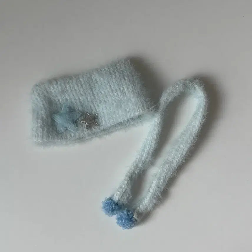 [BUNJANG] 10cm Doll Knit Beanie Hat &amp; Scarf Set / 10cm인형뜨개니트비니모자옷목도리소품양도위시코어라이즈에스파아이브하투하엔시