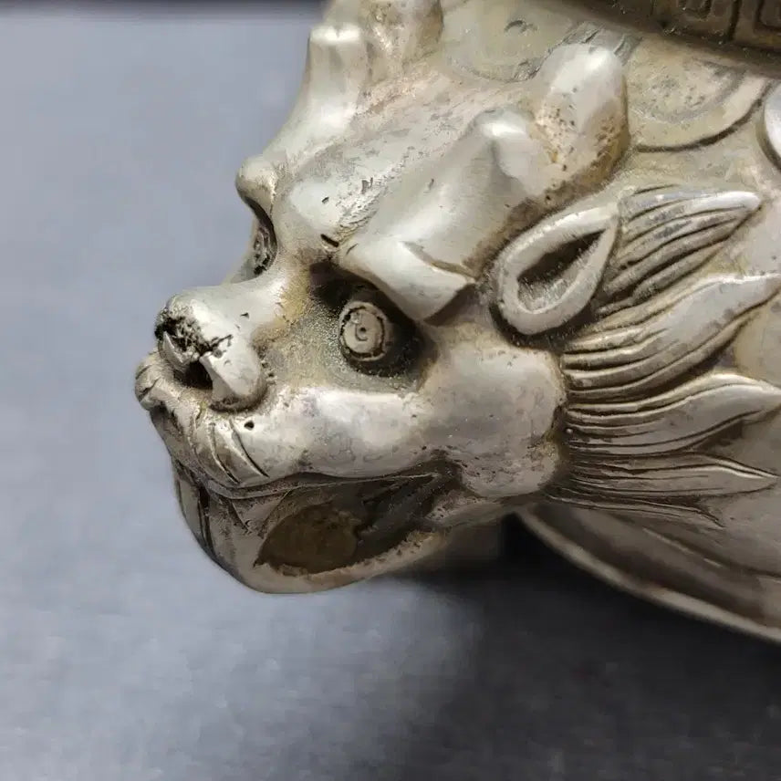 [BUNJANG] Baekdong Dragon Head Tripod Incense Burner / 백동 용두 삼족향로