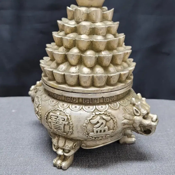 [BUNJANG] Baekdong Dragon Head Tripod Incense Burner / 백동 용두 삼족향로