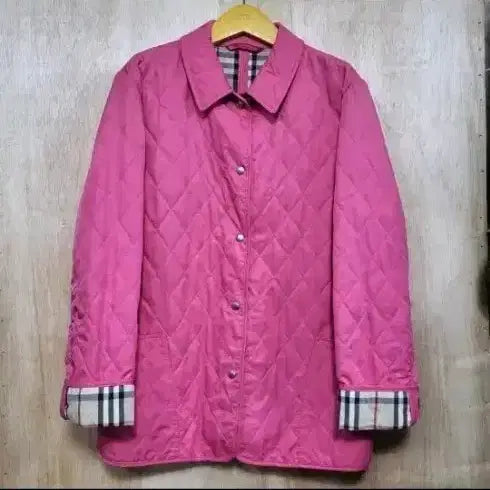 [BUNJANG] Burberry Pink Quilted Jacket L / 버버리 핑크 퀼팅 자켓 L