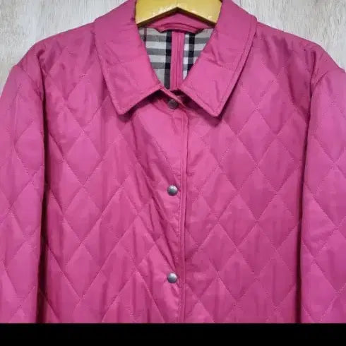 [BUNJANG] Burberry Pink Quilted Jacket L / 버버리 핑크 퀼팅 자켓 L