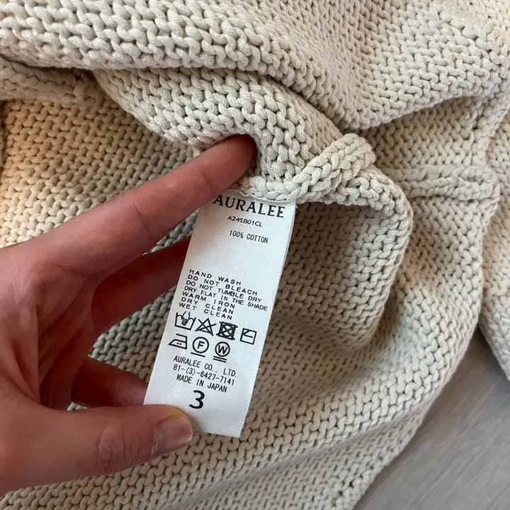 [BUNJANG] AURALEE Cardigan Ivory 3 / AURALEE 가디건 아이보리 3