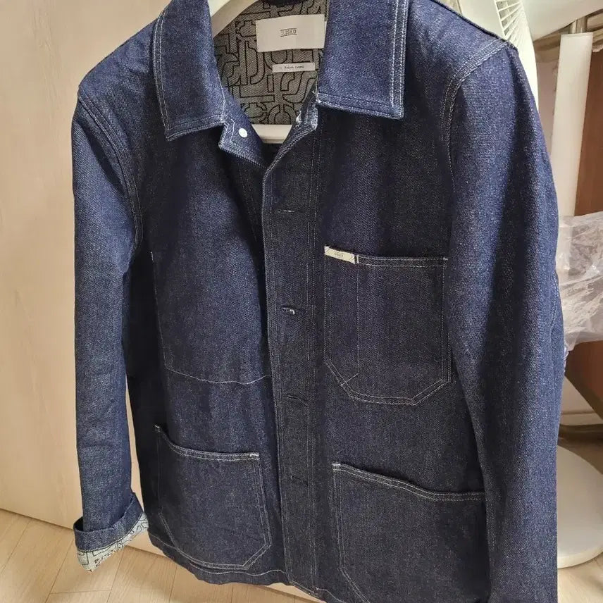 [BUNJANG] Closed Dark Blue Denim Work Jacket (M) / 클로즈드 closed 다크 블루 데님 워크자켓 M 초어자켓 커버올자켓