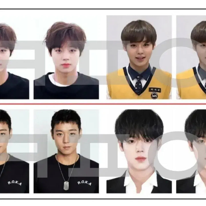 [BUNJANG] Park Jihoon Photocard Bundle Set / 박지훈 증명 사진(8개 일괄) 증사 양도 판매