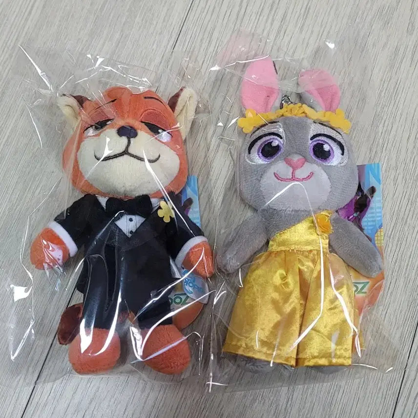 [BUNJANG] Disney Zootopia Nick and Judy Keyring Bundle Set / 주토피아 인형 키링 닉 주디 cgv 세트 일괄 디즈니 미개봉