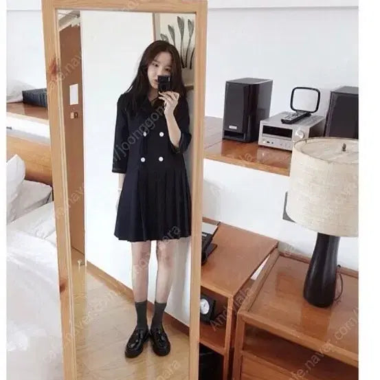 [BUNJANG] Maybe Baby Pleats Collar Dress / 메이비 베이비 플리츠 카라 원피스 하객룩