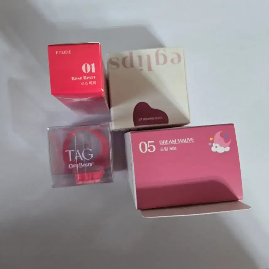 [BUNJANG] Etude, Eglips, TAG Cosmetics Bundle Set / (새상품/일괄) 에뛰드 글로우 스틱, 이글립스 립앤치크, 태그 틴트