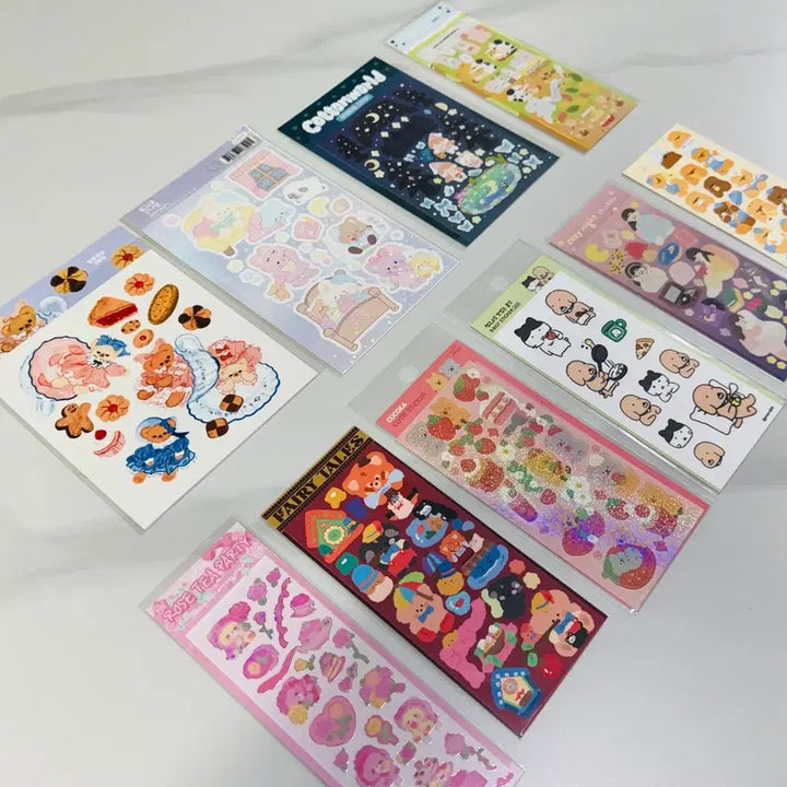 [BUNJANG] Unbranded Sticker Bundle Set / 다꾸 씰스티커 10장 랜덤 일괄 새상품