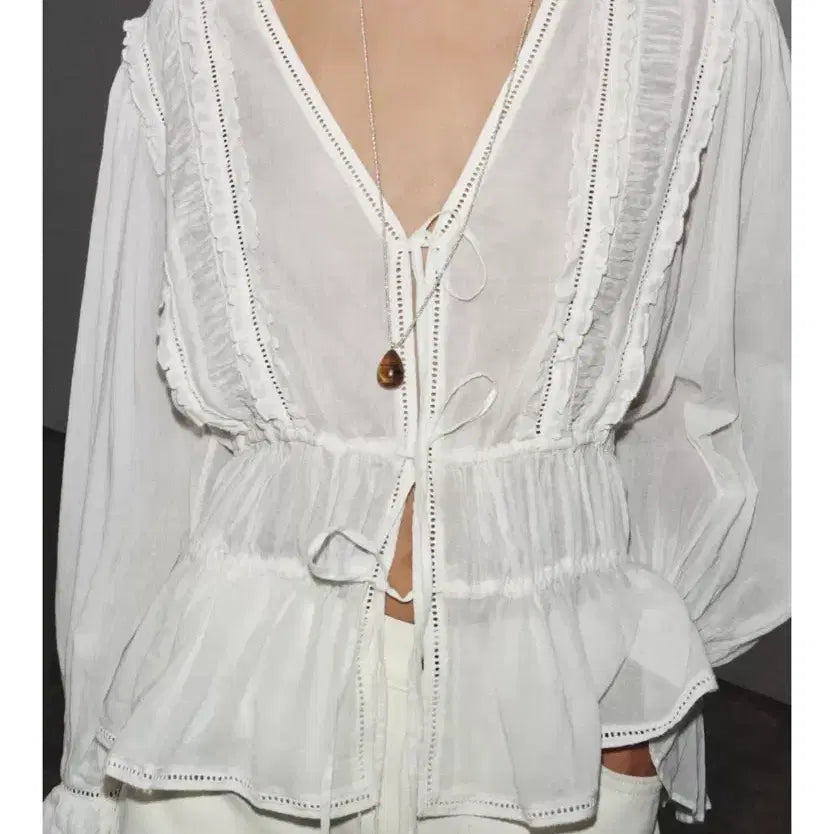 [BUNJANG] ZARA Lace Blouse / ZARA 레이스 블라우스