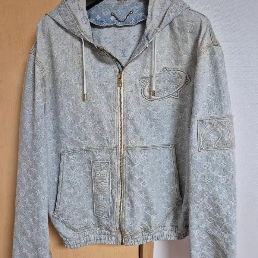 [BUNJANG] Louis Vuitton NBA Denim Jacket (52) / 정품)루이비통 데님자켓(NBA한정판52)105판매