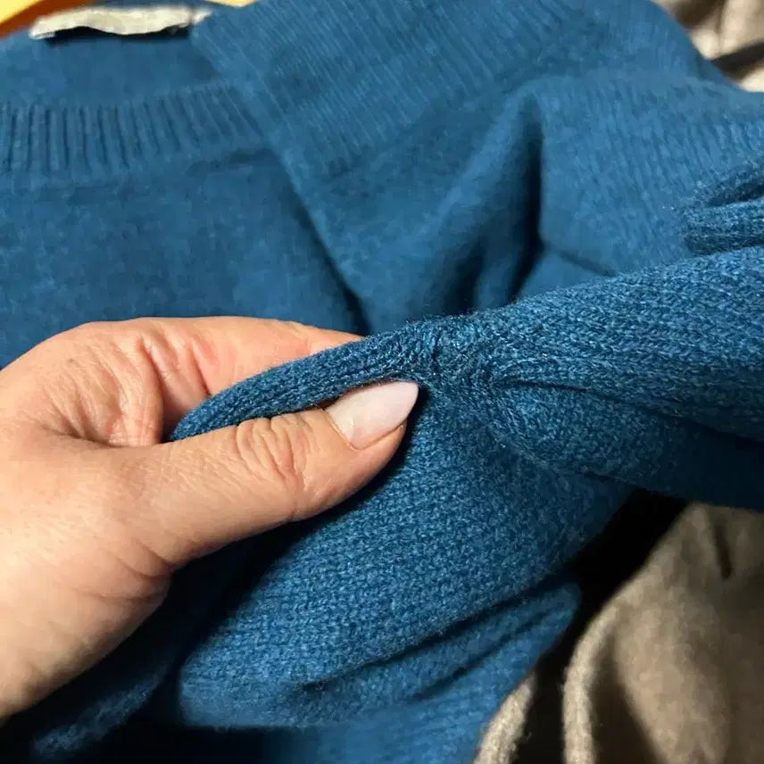 [BUNJANG] Maison Kitsune Baby Fox Regular Fit Wool Knit Sweater / 메종키츠네 니트 베이비 폭스 레귤러 청녹색 울100% 남자100