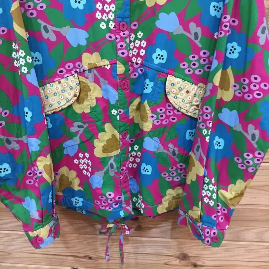 [SOLD OUT] 알록달록 꽃무늬 후드 집업 자켓