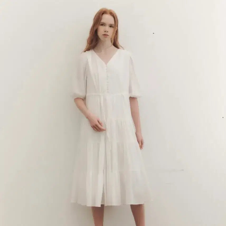 [BUNJANG] Wednesday Delight Linen V-Neck Dress / 웬스데이딜라잇 린넨 브이넥 원피스