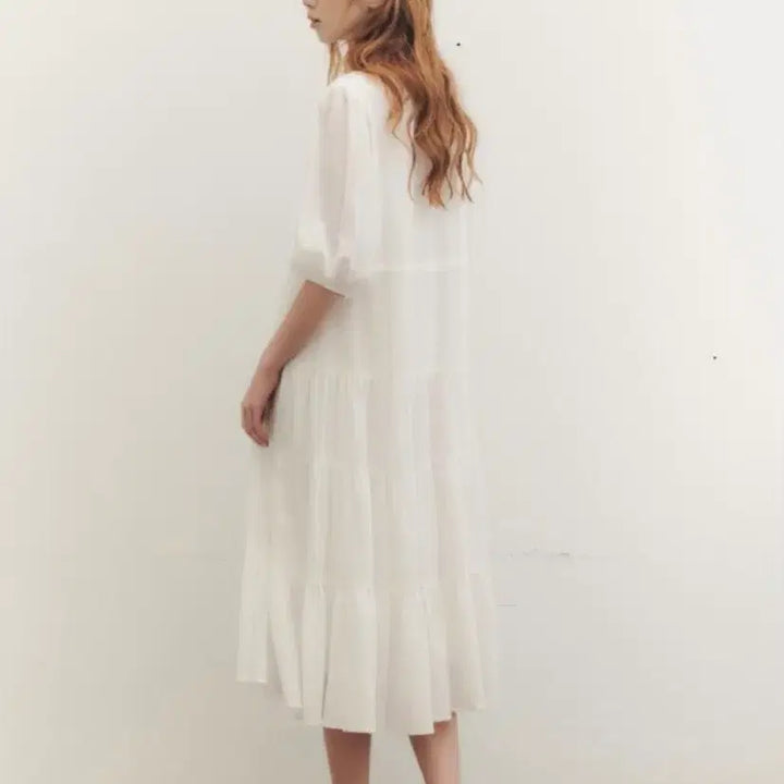 [BUNJANG] Wednesday Delight Linen V-Neck Dress / 웬스데이딜라잇 린넨 브이넥 원피스