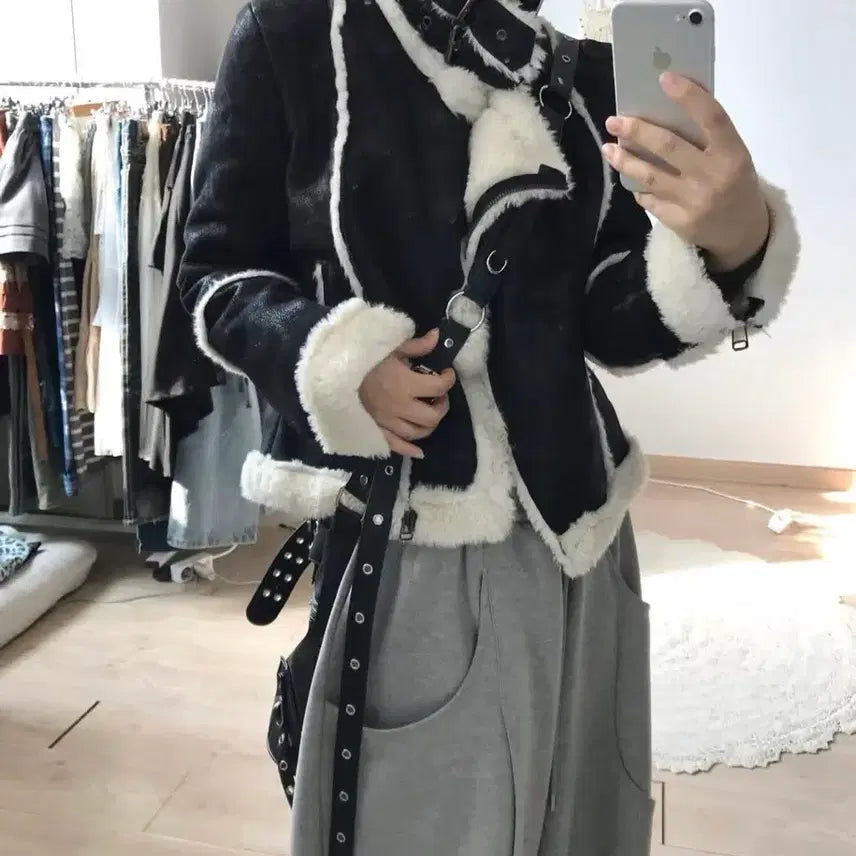 [BUNJANG] Vintage Slim Fit Mustang Outerwear / 대장급 빈티지 무스탕 슬림핏 아우터