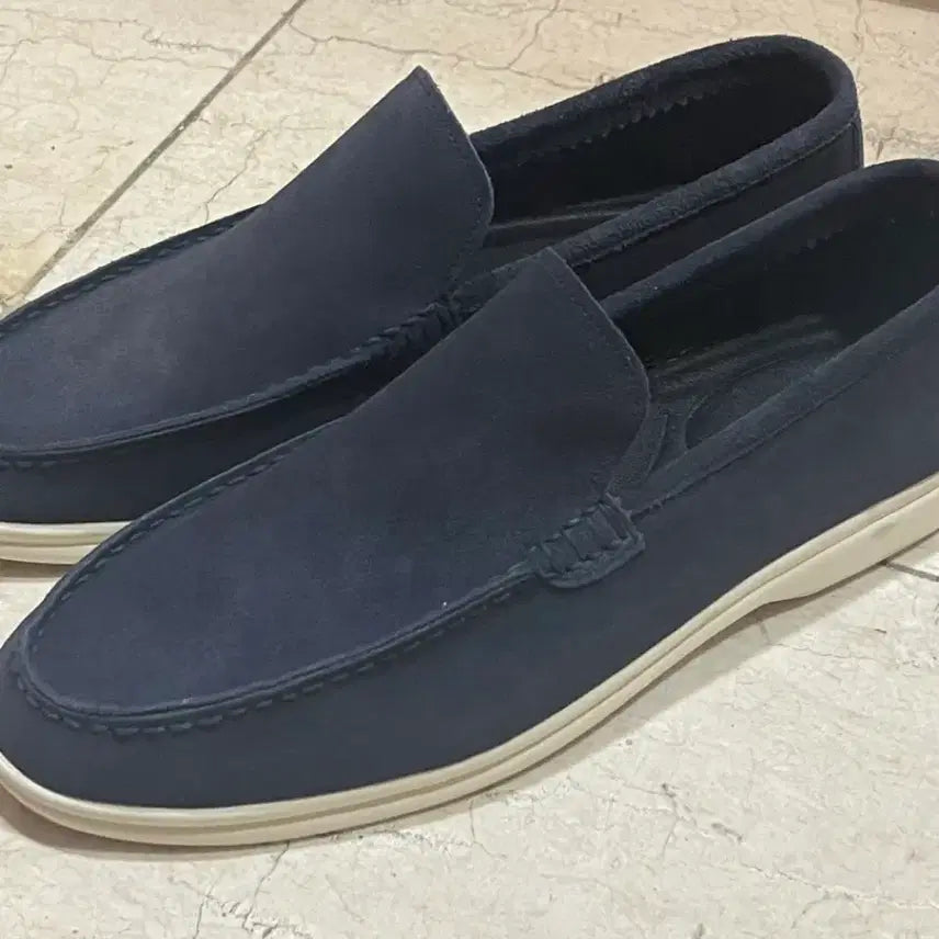 [BUNJANG] Men's Navy Suede Loafers / 남자 네이비 스웨이드 로퍼