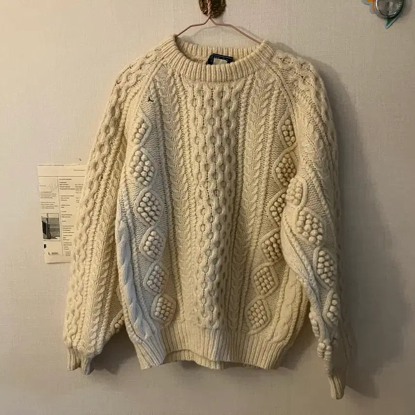 [BUNJANG] Vintage Fisherman Heavy Wool Knit Sweater / 빈티지 피셔맨 헤비울니트