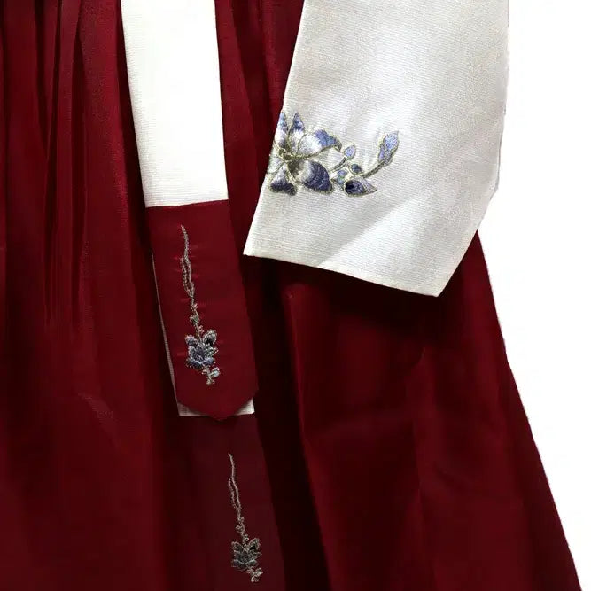 [BUNJANG] Embroidered Modern Hanbok Dress / aa246 자수 개량한복/여성55-66/키157-162/사놀까