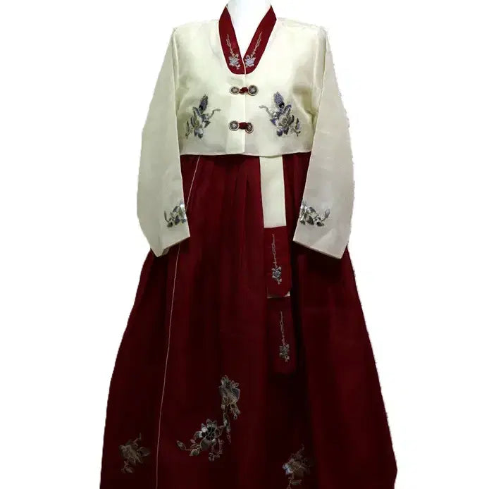 [BUNJANG] Embroidered Modern Hanbok Dress / aa246 자수 개량한복/여성55-66/키157-162/사놀까