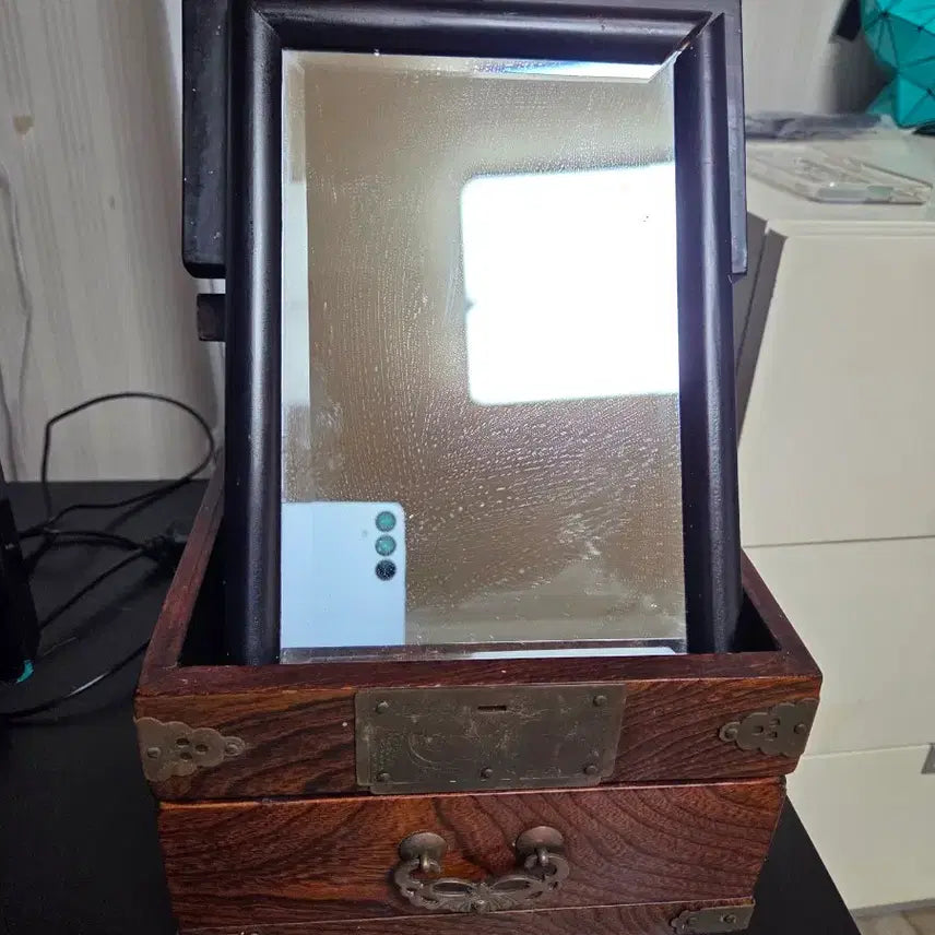 [BUNJANG] Antique Dressing Table Jewelry Box / 골동품 고가구 경대 화장대 보석함
