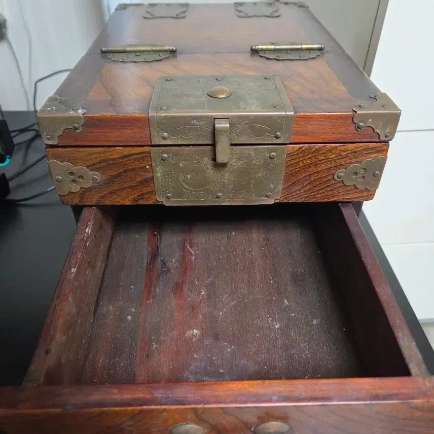 [BUNJANG] Antique Dressing Table Jewelry Box / 골동품 고가구 경대 화장대 보석함