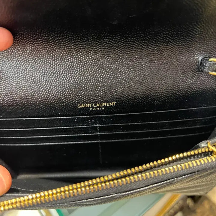 [BUNJANG] Yves Saint Laurent Envelope Chain Crossbody Bag / 393953 입생로랑 엔벨로프 체인 블랙 크로스백 금장 새상품급