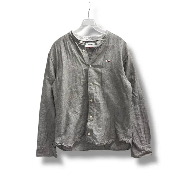 [BUNJANG] Tommy Hilfiger Linen Henry Neck Shirt Regular Fit / [M] 타미힐피거 레귤러핏 린넨 헨리넥 셔츠