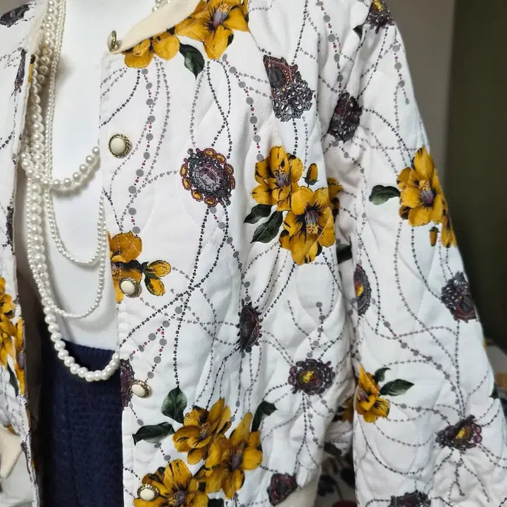 [BUNJANG] Nuim Flower Blouson Jacket / 고퀄라인 세련  플라워 블루종 자켓