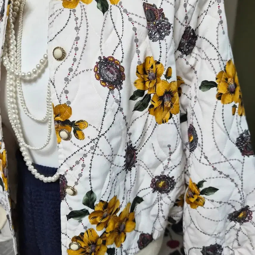 [BUNJANG] Nuim Flower Blouson Jacket / 고퀄라인 세련  플라워 블루종 자켓