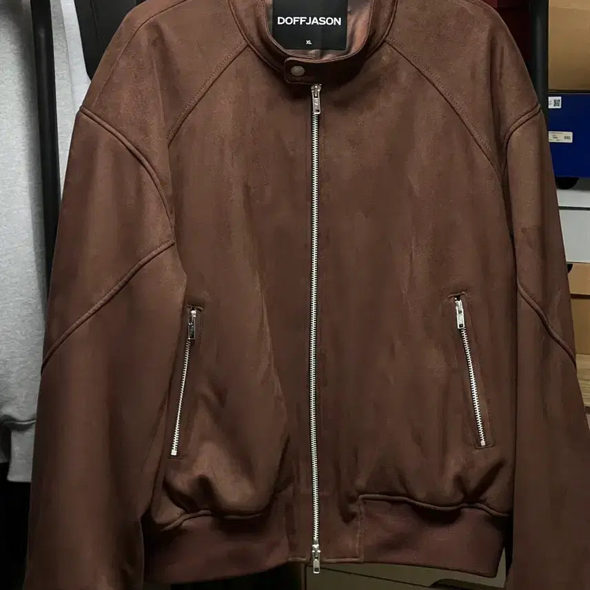[BUNJANG] Dope Jasons Paneled Sporty Leather Jacket Mocha XL / 도프제이슨 패널드 스포티 레더 자켓 모카 판매