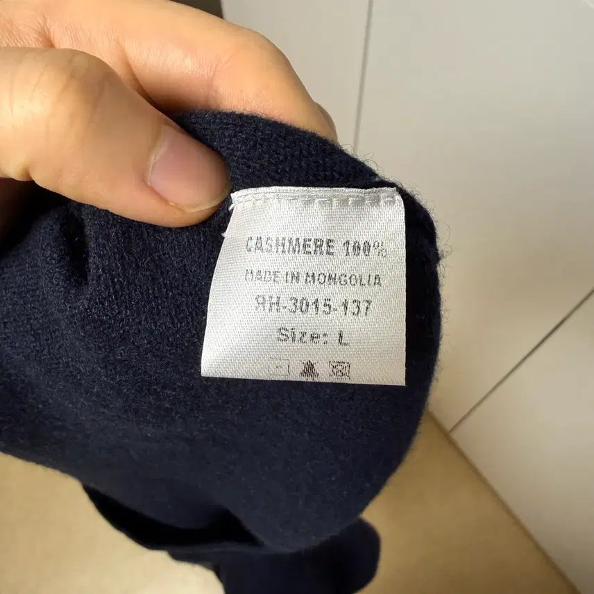 [BUNJANG] EVSEG Cashmere 100% Half Knit Zip-up Navy L / EVSEG 캐시미어 100% 하프 니트집업 네이비 L