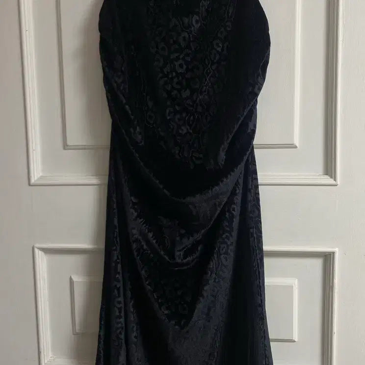 [BUNJANG] Kangjame Leopard Velvet Long Skirt / 강자매 벨벳 레오파드 치마