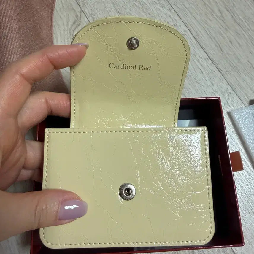 [BUNJANG] Cardinal Red Accordion Butter Wallet / 카디널레드 아코디언 카드지갑 버터