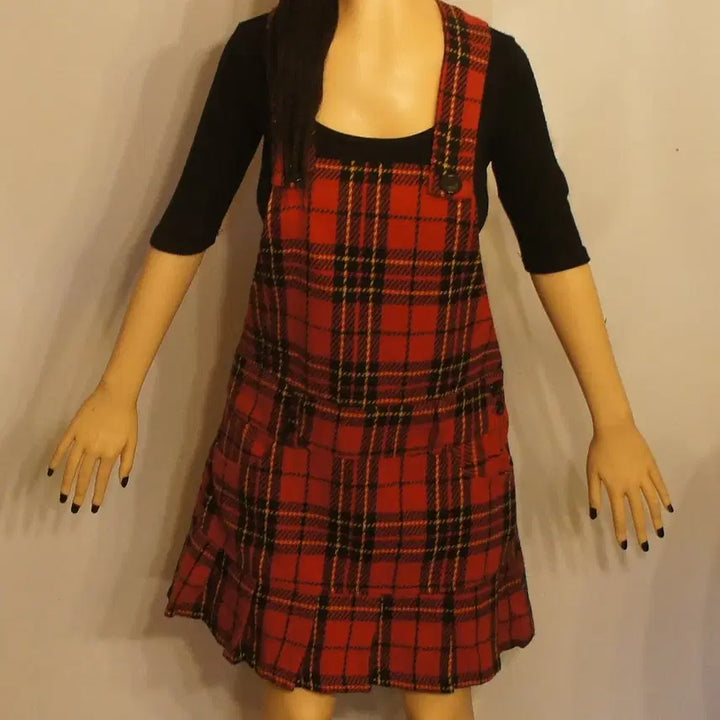 [BUNJANG] Vintage Check Wool Dress / 1685 멜방원피스 겨울원피스 빈티지원피스 니트원피스 여성원피스 스커트