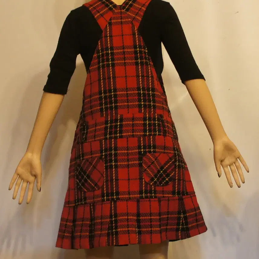[BUNJANG] Vintage Check Wool Dress / 1685 멜방원피스 겨울원피스 빈티지원피스 니트원피스 여성원피스 스커트