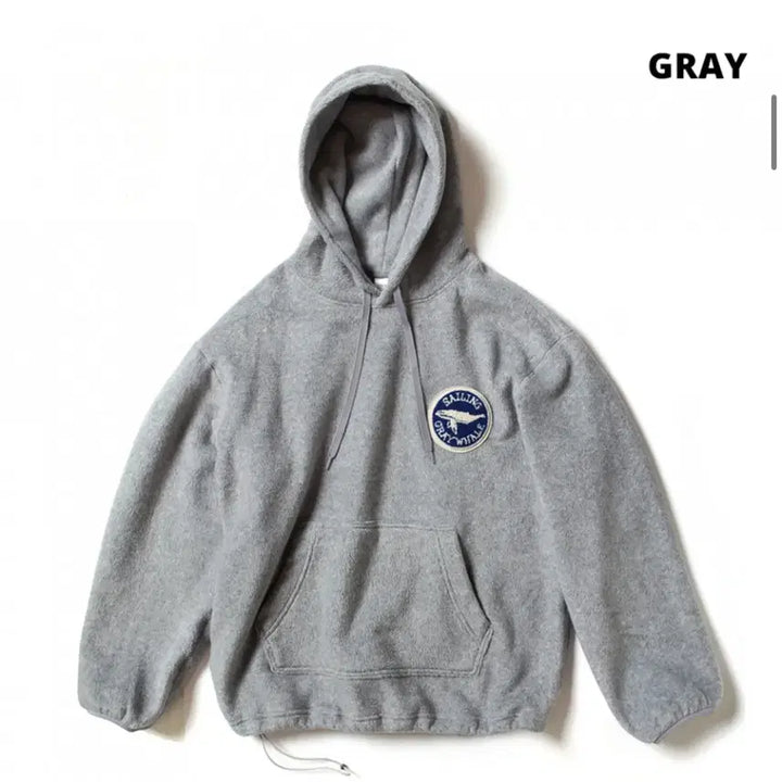 [BUNJANG] Thomasmore Patch Boucle Fleece Hoodie / 토마스모어 패치 부클 플리스 후드