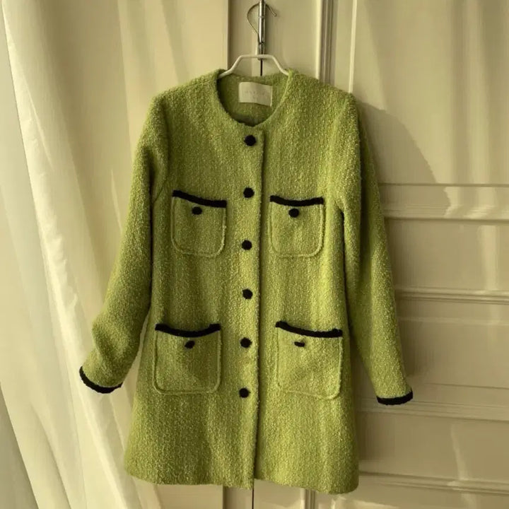 [BUNJANG] Tweed Mini Dress / 새상품) 트위드 원피스 그린,아이보리 free
