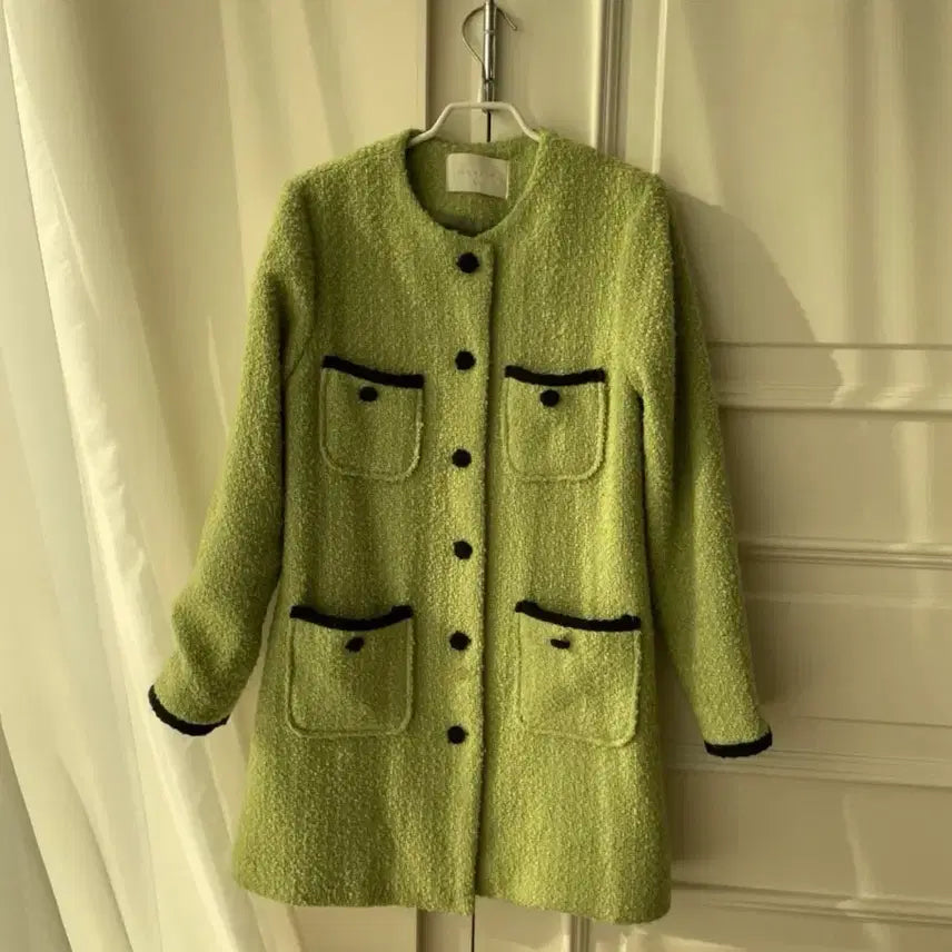 [BUNJANG] Tweed Mini Dress / 새상품) 트위드 원피스 그린,아이보리 free