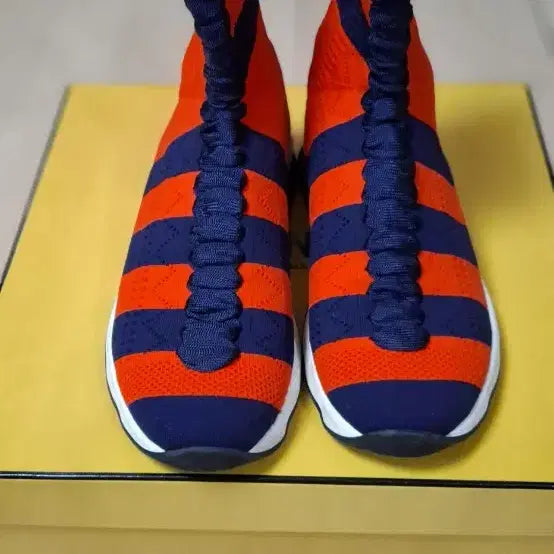 [BUNJANG] Fendi Knit Sneakers / 오렌지/네이비 니트 삭스 스니커즈
