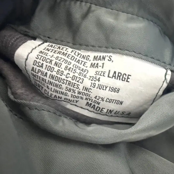 [BUNJANG] G-Dragon Alpha Industries M-1 Jacket / [L]1968 지드래곤  알파인더스트리 정밀복각 m-1