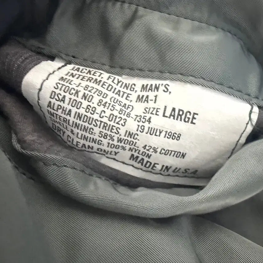 [BUNJANG] G-Dragon Alpha Industries M-1 Jacket / [L]1968 지드래곤  알파인더스트리 정밀복각 m-1