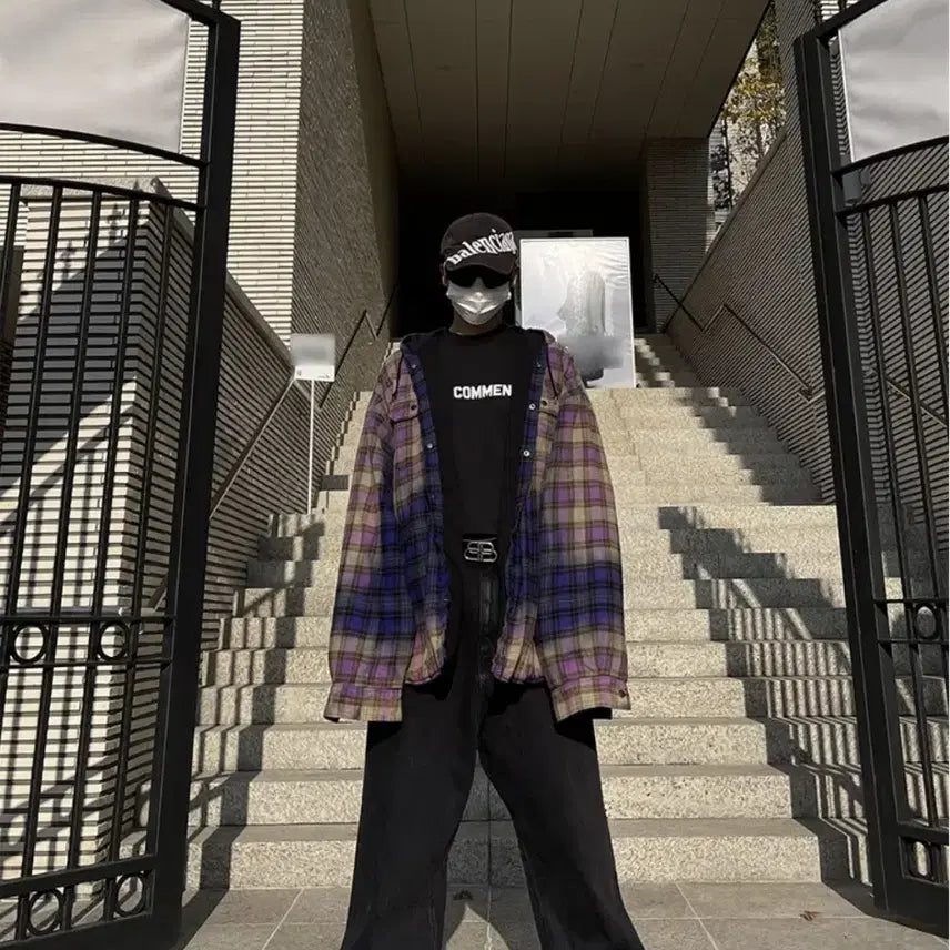 [BUNJANG] PuerHomme Balen Bleached Hooded Shirt Jacket / 퓨에르옴므 발렌 블리치드 후드 셔츠 자켓