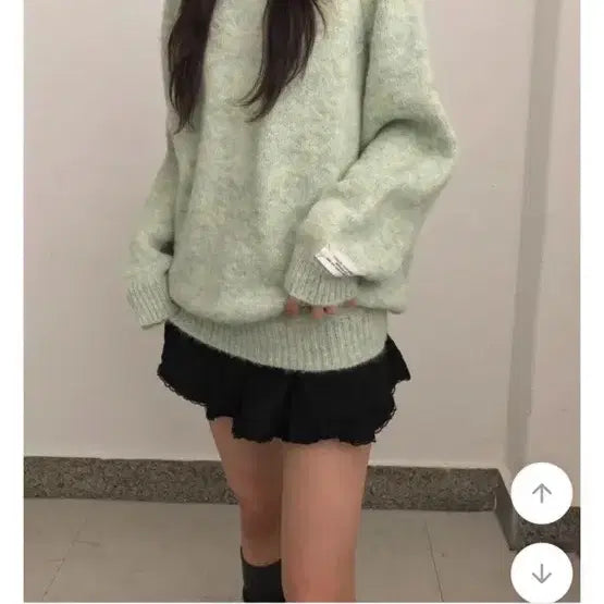 [BUNJANG] Ably Pastel Angora Oversized Knit Sweater / 에이블리 유색 파스텔 알파카 앙고라 오버핏 니트