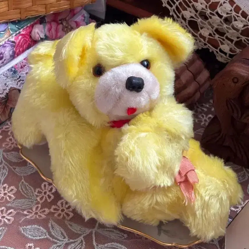 [BUNJANG] Vintage Dog Music Box Antique Toy / 쇼와레트로 빈티지 강아지 오르골인형 엄마아기 강아지 앤틱고전소품토이모리걸