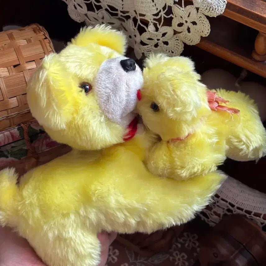 [BUNJANG] Vintage Dog Music Box Antique Toy / 쇼와레트로 빈티지 강아지 오르골인형 엄마아기 강아지 앤틱고전소품토이모리걸